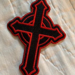 Red and Black Cross Patch